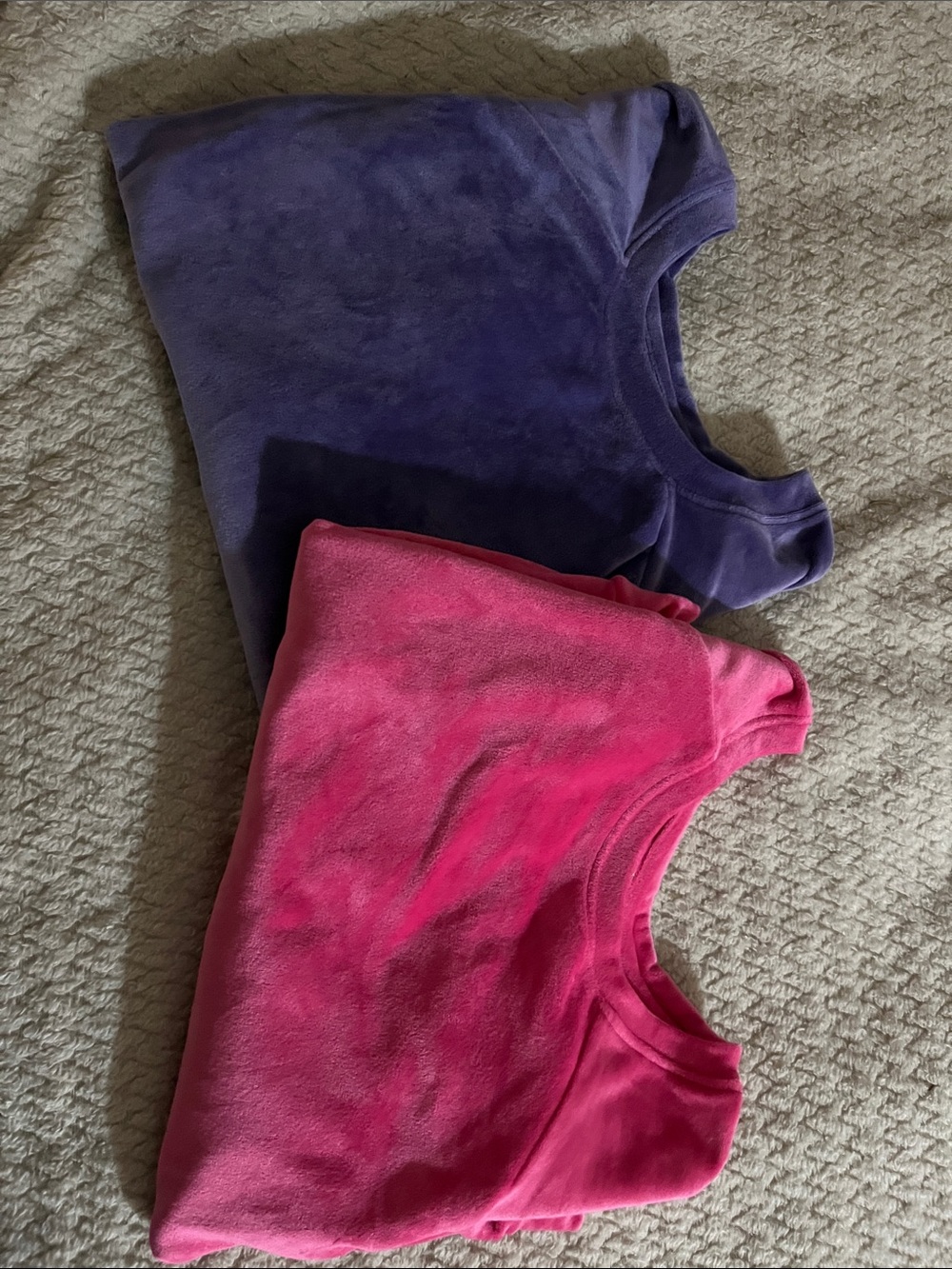 Girls medium Plush Crewneck Top - Purple and Pink 2 for 1 DEAL